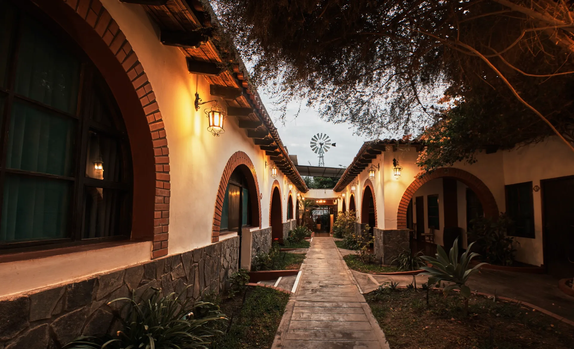 Pasillo virreinal Casa Hacienda Majoro